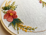 Hand Embroidered 6inch Hoop - Floral Bunch