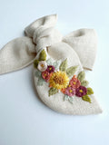 Hand Embroidered Bow - Chunky - Floral Bunch