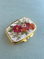 Hand Embroidered Pillbox