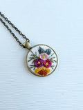 Hand Embroidered Pendant