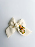 Hand Embroidered Bow - Chunky - Floral Bunch
