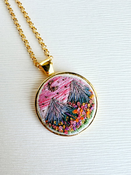 Hand Embroidered Pendant