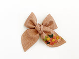 Hand Embroidered Bow - Chunky - Floral Bunch