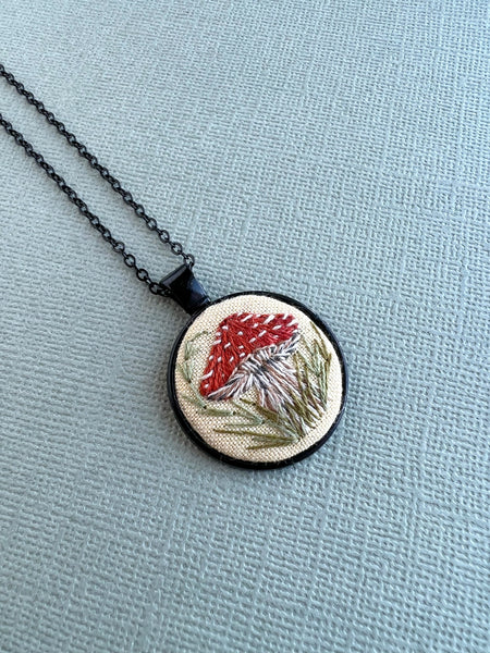 Hand Embroidered Pendant
