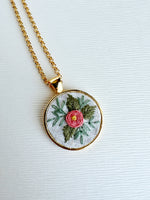 Hand Embroidered Pendant