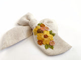 Hand Embroidered Bow - Chunky - Floral Bunch