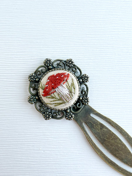 Vintage Style Embroidered Bookmark
