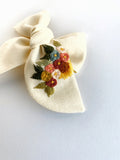 Hand Embroidered Bow - Chunky - Floral Bunch