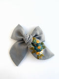 Hand Embroidered Bow - Chunky - Floral Bunch