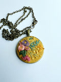 Hand Embroidered Pendant