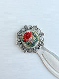 Vintage Style Embroidered Bookmark