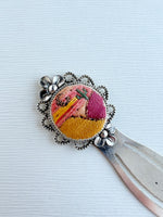 Vintage Style Embroidered Bookmark