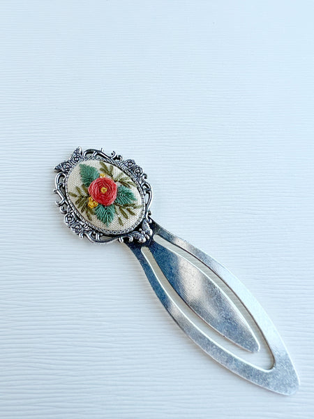 Vintage Style Embroidered Bookmark