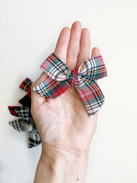 White Holiday Plaid