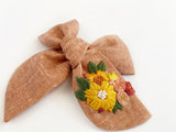 Hand Embroidered Bow - Chunky - Floral Bunch