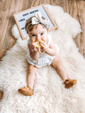 Polka Dot Bow in Latte