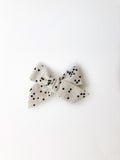 Polka Dot Bow in Latte