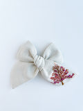 Hand Embroidered Bow - Chunky - Off White - Christmas Tree