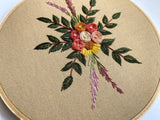 Hand Embroidered 6inch Hoop - Floral