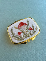 Hand Embroidered Pillbox