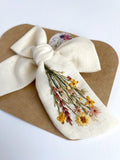 RTS Hand Embroidered Bow - Chunky - Floral Bunch on Alligator Clip