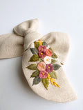 Hand Embroidered Bow - Chunky - Floral Bunch