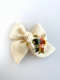 Hand Embroidered Bow - Chunky - Floral Bunch