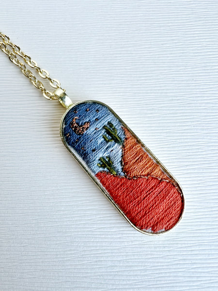 Hand Embroidered Pendant