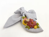 Hand Embroidered Bow - Chunky - Floral Bunch
