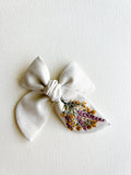 Hand Embroidered Bow - Chunky - Floral Bunch