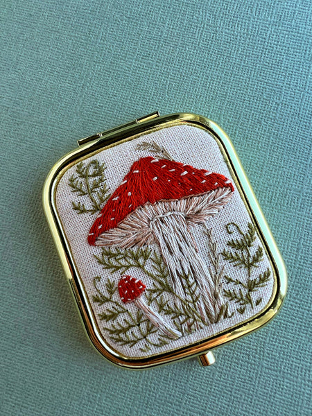 Hand Embroidered Pocket Mirror