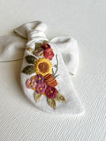 Hand Embroidered Bow - Chunky - Floral Bunch