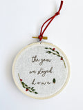 Hand Embroidered 4inch Hoop - The Year We Stayed Home
