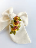 Hand Embroidered Bow - Chunky - Floral Bunch