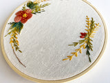 Hand Embroidered 6inch Hoop - Floral Bunch