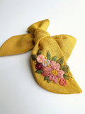 Hand Embroidered Bow - Chunky - Floral Bunch
