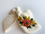 Hand Embroidered Bow - Confetti - Floral Bunch