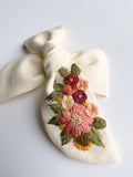 Hand Embroidered Bow - Chunky - Floral Bunch