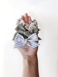 Polka Dot Bow in Latte