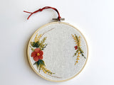 Hand Embroidered 6inch Hoop - Floral Bunch