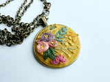 Hand Embroidered Pendant