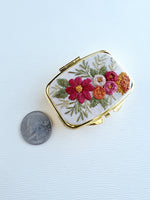 Hand Embroidered Pillbox