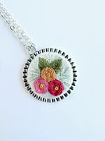 Hand Embroidered Pendant