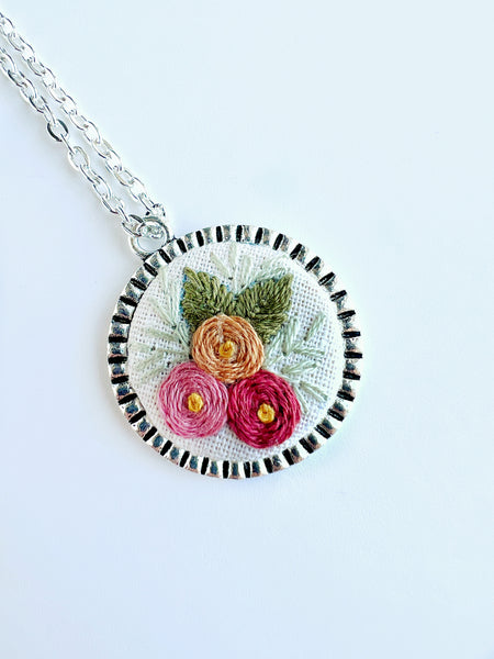 Hand Embroidered Pendant