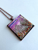Large Hand Embroidered Pendant