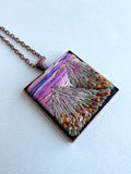 Large Hand Embroidered Pendant