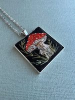 Large Hand Embroidered Pendant