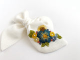 Hand Embroidered Bow - Chunky - Floral Bunch