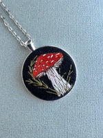 Large Hand Embroidered Pendant