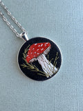 Large Hand Embroidered Pendant